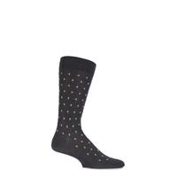 Mens 1 Pair Pantherella Business Modern Parkham Allover Triangled Cotton Socks