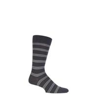 Mens 1 Pair Pantherella Business Classic Selwood Striped Cotton Socks