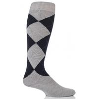 Mens 1 Pair Pringle of Scotland 80% Cashmere Argyle Pattern Knee High Socks