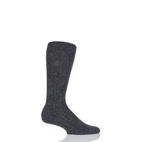 Mens 1 Pair Pringle of Scotland 85% Cashmere Ribbed Socks