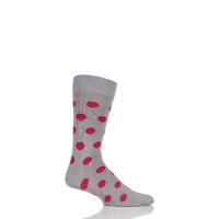 mens 1 pair pringle of scotland 6 gauge cotton spot design socks