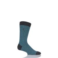 mens 1 pair pringle of scotland 85 cashmere herringbone socks