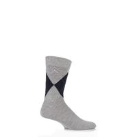 Mens 1 Pair Pringle of Scotland 80% Cashmere Argyle Pattern Socks XY04