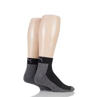 Mens and Ladies 2 Pair Puma Coolmax Technical Quarter Length Socks