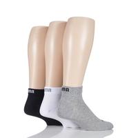 Mens and Ladies 3 Pair Puma Training Quarter Socks