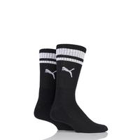 Mens and Ladies 2 Pair Puma Heritage Stripe Cushioned Crew Socks