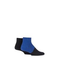 Mens 2 Pair Puma Colour Block Quarter Socks