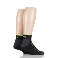 Mens and Ladies 2 Pair Puma Performance All Sport Quarter Socks with Coolmax