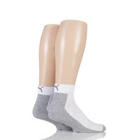 Mens and Ladies 2 Pair Puma Coolmax Technical Quarter Length Socks