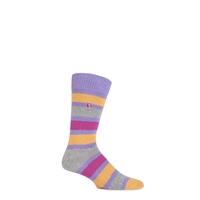 Mens 1 Pair SockShop Striped Colour Burst Socks