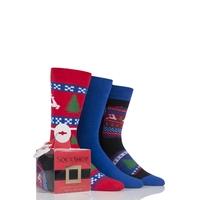 Mens 3 Pair SockShop Just For Fun Christmas Jumper Novelty Cotton Socks