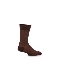 Mens 1 Pair SockShop Fine Cable Rib 97% Mercerised Cotton Socks