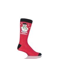 Mens 1 Pair SockShop Festive Feet Cool Snowman Christmas Novelty Socks