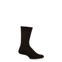 Mens 1 Pair SockShop Zig Zag Rib Mercerised Cotton Socks