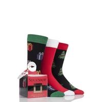 mens 3 pair sockshop just for fun christmas tree and presents novelty  ...