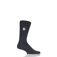 Mens 1 Pair SockShop Embroidered Sports Motif Cotton Modal Socks