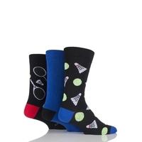 Mens 3 Pair SockShop Just For Fun Ball Sports Novelty Cotton Socks
