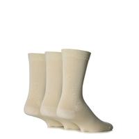 Mens 3 Pair SockShop Comfort Cuff Plain Bamboo Socks