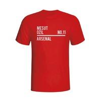 mesut ozil arsenal squad t shirt red kids