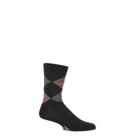 Mens 1 Pair Viyella Short Wool Argyle Socks Made In England