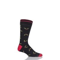 Mens 1 Pair Viyella Holly Design Cotton Socks