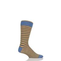 Mens 1 Pair Viyella Two Stripe Wool Blend Socks