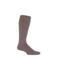 Mens 1 Pair Viyella Half Hose Wool Ribbed Socks With Hand Linked Toe