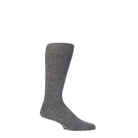 Mens 1 Pair Viyella Half Hose Wool Ribbed Socks With Hand Linked Toe