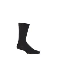 Mens 1 Pair Viyella Softouch Non Elastic Wool Socks With Hand Linked Toe