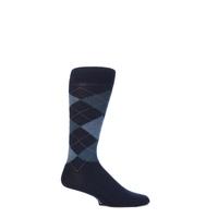 Mens 1 Pair Viyella Half Hose Wool Argyle Socks Made In England