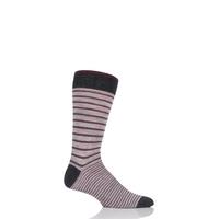 Mens 1 Pair Viyella Two Stripe Wool Blend Socks