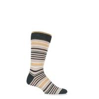 mens 1 pair viyella varied stripe wool blend socks