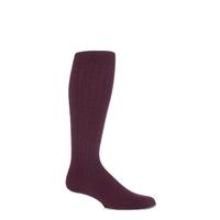 Mens 1 Pair Viyella Knee High Wool Ribbed Socks With Hand Linked Toe