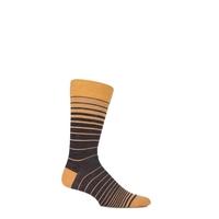 mens 1 pair viyella ombre striped wool cotton blend socks