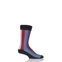 Mens 1 Pair HJ Hall Rainbow Vertical Striped Socks