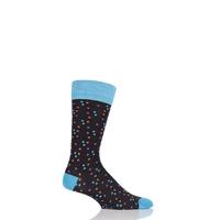 mens 1 pair hj hall franklin spotty egyptian cotton socks