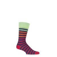 Mens 1 Pair HJ Hall Charleston Striped Egyptian Cotton Socks