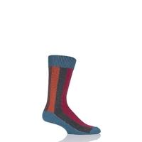 Mens 1 Pair HJ Hall Rainbow Vertical Striped Socks