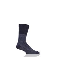 mens 1 pair hj hall mosaic wool blend softop socks