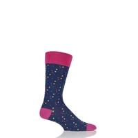 Mens 1 Pair HJ Hall Franklin Spotty Egyptian Cotton Socks