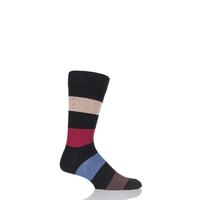 Mens 1 Pair HJ Hall Generation V Chunky Cotton Hayle Striped Socks