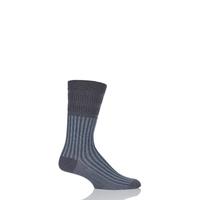 Mens 1 Pair HJ Hall Jester Striped Softop Socks