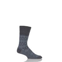 Mens 1 Pair HJ Hall Aztec Design Softop Socks