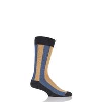 mens 1 pair hj hall deckchair vertical striped luxury lambswool socks