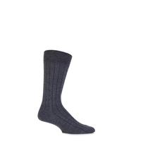 Mens 1 Pair John Smedley Omega Merino Wool Ribbed Socks