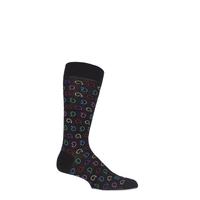 Mens 1 Pair Richard James Merino Wool Percival Bright Paisley Socks