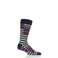 mens 1 pair richard james santos staggered stripe cotton socks