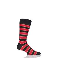 Mens 1 Pair Richard James Hernandes Highlighted Striped Cotton Lisle Socks