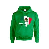 mexico 2014 country flag hoody green kids