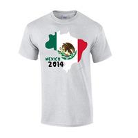 mexico 2014 country flag t shirt grey